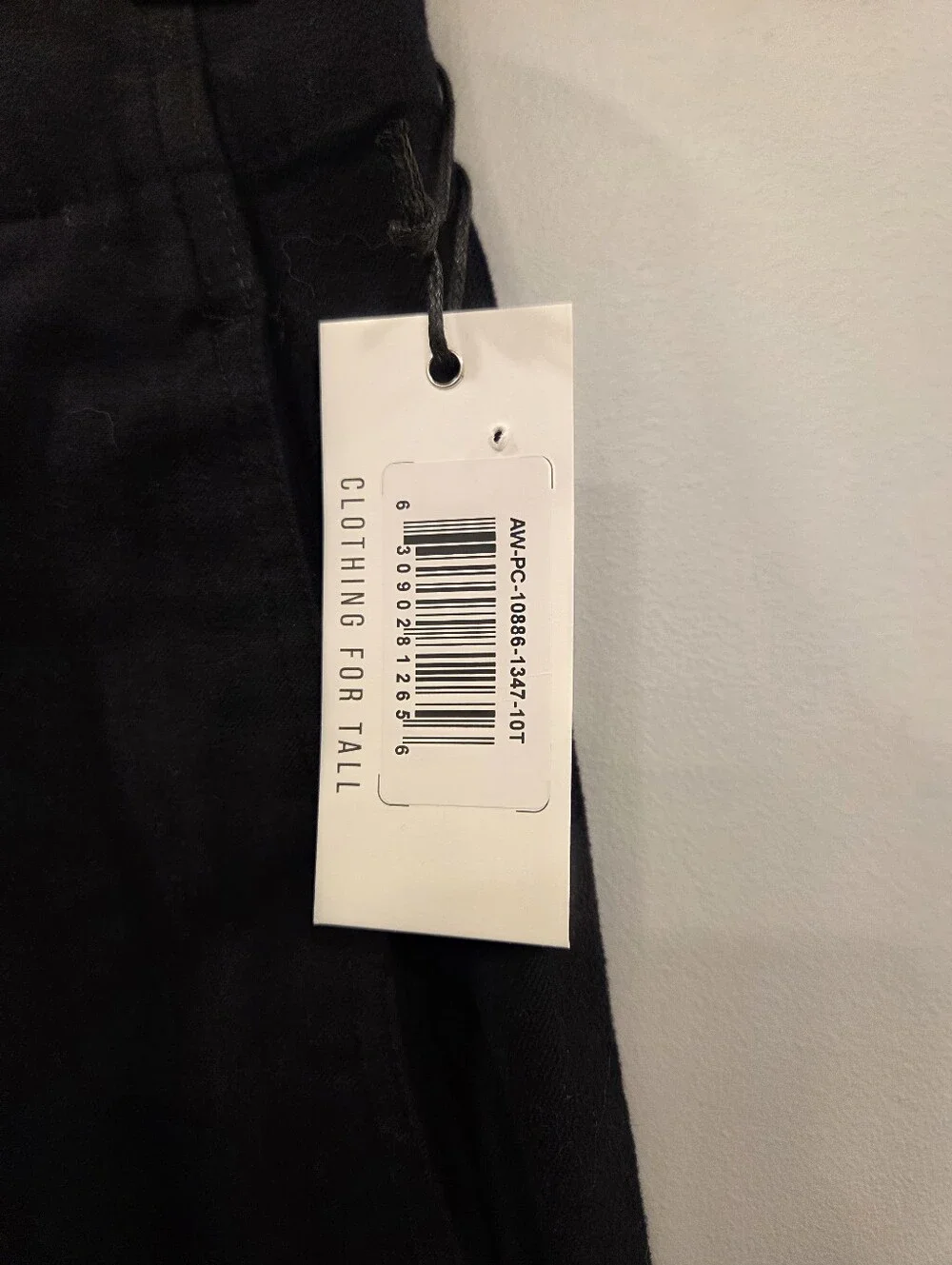 American Tall NWT Size 10 High Rise Wide Leg Flat Front Chinos Black - Picture 7 of 11